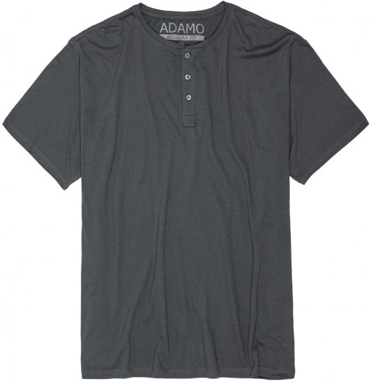 Adamo Silas Regular fit Serafino T-shirt Charcoal - T-shirts - Grote Maten T-shirts Heren