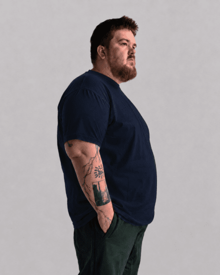 Motley Denim Stockholm T-shirt Navy - T-shirts - Grote Maten T-shirts Heren