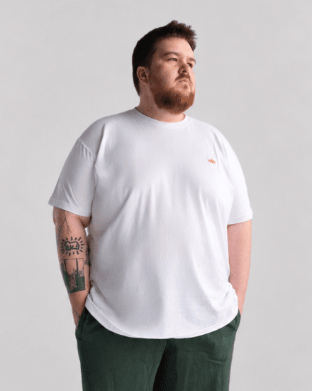 Motley Denim Stockholm T-shirt White - T-shirts - Grote Maten T-shirts Heren