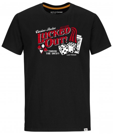 Motley Denim Stoke T-Shirt Black - T-shirts - Grote Maten T-shirts Heren