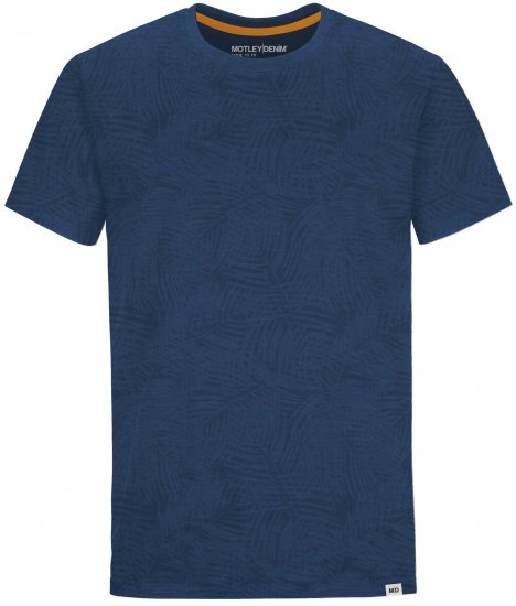 Motley Denim Sutton T-shirt Dark Indigo - T-shirts - Grote Maten T-shirts Heren