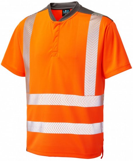 Leo Putsborough COOLMAX® Performance T-Shirt Hi-Vis Orange - Werkkleding - Werkkleding Grote Maten Heren