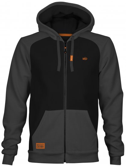 Motley Denim Tallinn Hoodie Black/Charcoal - Sweaters & hoodies - Sweaters & Hoodies Grote Maten Heren