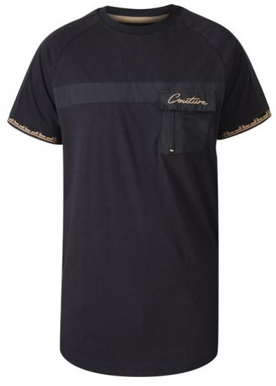 D555 Thor Couture Raglan Sleeve Black - T-shirts - Grote Maten T-shirts Heren