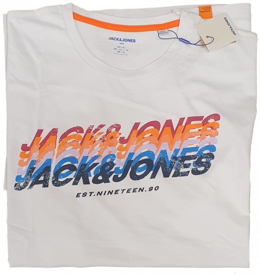 Jack & Jones Tyler T-shirt White - T-shirts - Grote Maten T-shirts Heren