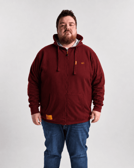 Motley Denim Copenhagen Hoodie Red - Sweaters & hoodies - Sweaters & Hoodies Grote Maten Heren