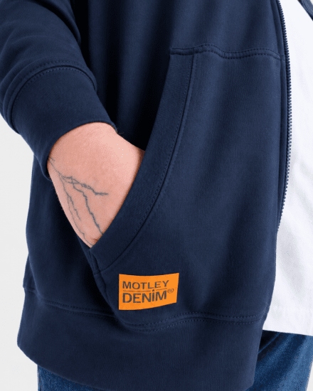 Motley Denim Copenhagen Hoodie Dark Indigo - Sweaters & hoodies - Sweaters & Hoodies Grote Maten Heren