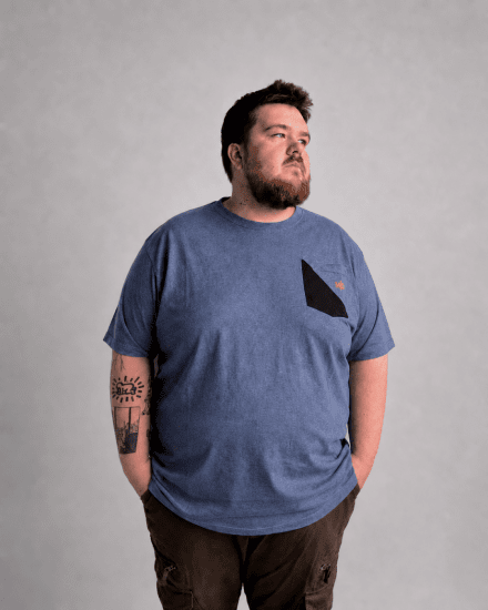 Motley Denim Milan T-shirt Licht indigo - T-shirts - Grote Maten T-shirts Heren