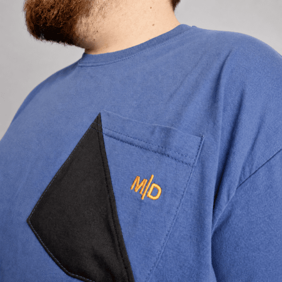 Motley Denim Milan T-shirt Licht indigo - T-shirts - Grote Maten T-shirts Heren