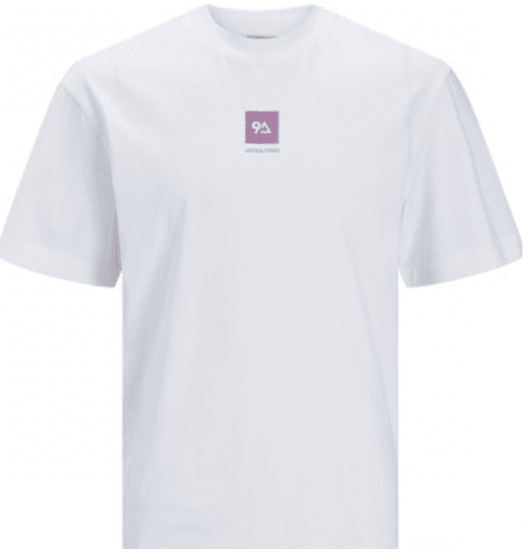 Jack & Jones JCOBEECH T-shirt White - T-shirts - Grote Maten T-shirts Heren