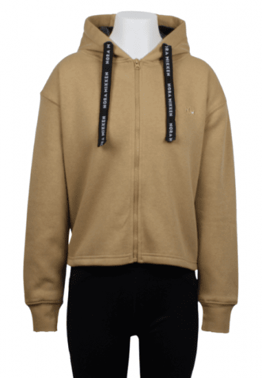 Nora Mikken GERTRUD Cropped Hoodie Camel - DAMESKLEDING XS-XXL - 