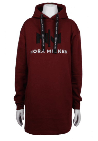 Nora Mikken KADRI Long Hoodie Burgundy - Sweaters & hoodies - 