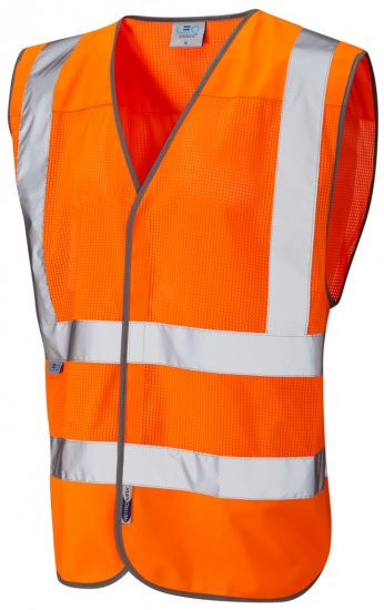 Leo Arlington Coolviz Waistcoat Hi-Vis Orange - Werkkleding - Werkkleding Grote Maten Heren