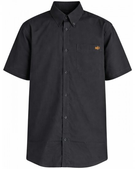 Motley Denim Zagreb Overhemd met korte mouw Antraciet - Hemden - Overhemden Grote Maten Heren