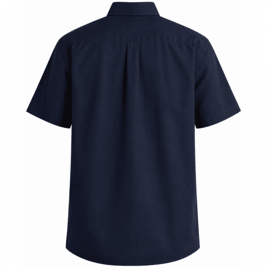 Motley Denim Zagreb Overhemd met korte mouw Marineblauw - Hemden - Overhemden Grote Maten Heren