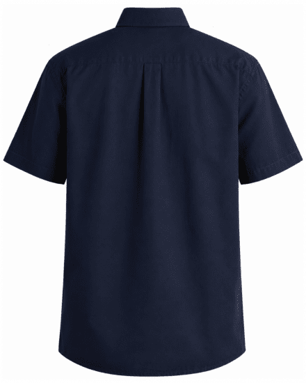 Motley Denim Zagreb Overhemd met korte mouw Marineblauw - Hemden - Overhemden Grote Maten Heren