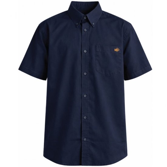 Motley Denim Zagreb Overhemd met korte mouw Marineblauw - Hemden - Overhemden Grote Maten Heren