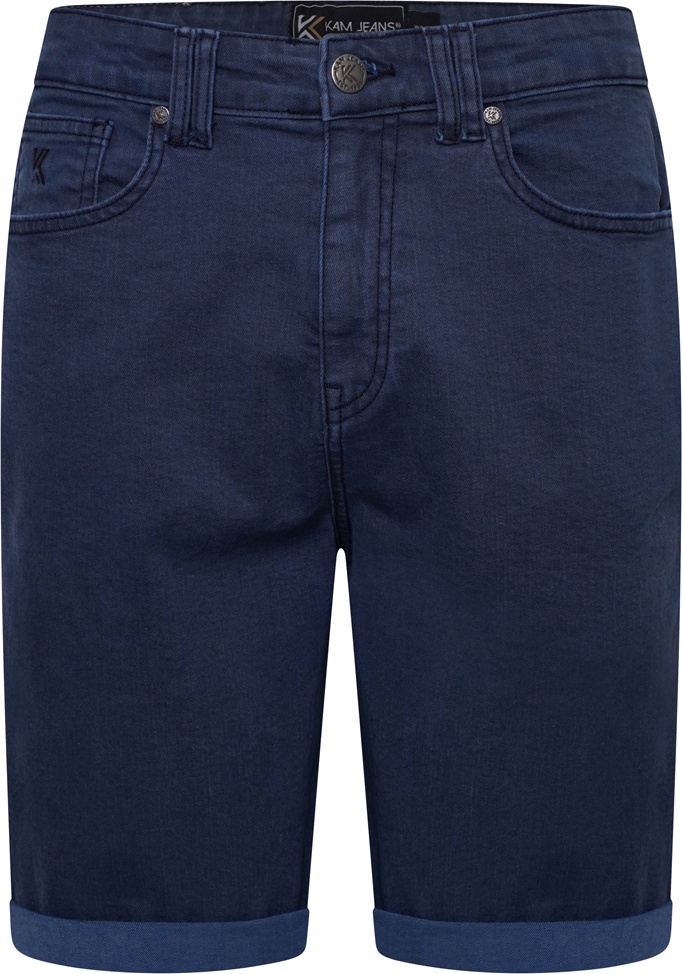 BlackRock Hippie Gescheurde Slim Fit Heren Korte Spijkerbroek Met Verfspetters Blauw